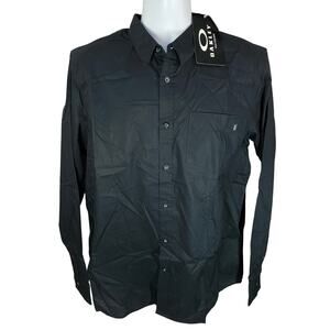 NEW Oakley Men’s Essential Long Sleeve Shirt – Jet Black – Size Large